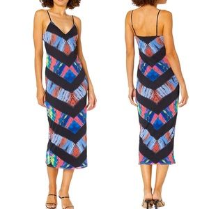AFRM Amina Chevron Print Dress